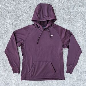 Nike Therma Fit Plum Purple Athletic Sweatshirt Gym Workout Pullover Hoodie SZ M